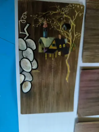 50 Recordatorio Comunión efecto madera