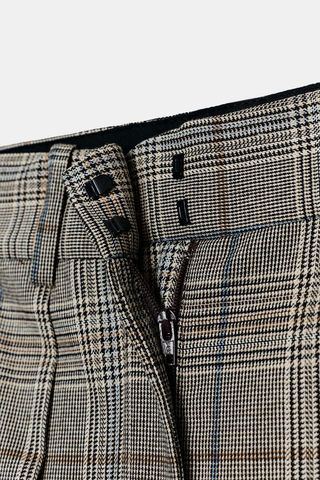 Pantalón Zara cuadros pinzas ancho