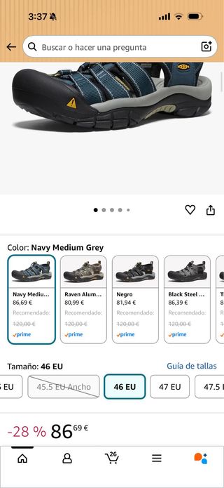 Sandalias Senderismo KEEN Hombre Talla 46