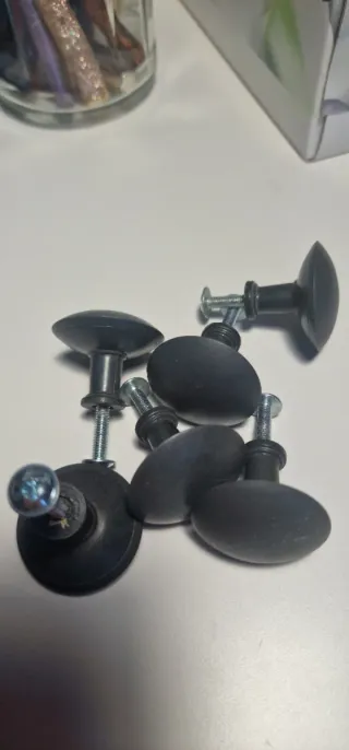 Pomelli Ikea Hemnes Nero/Grigio (Set di 6)