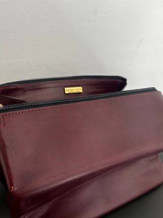 Neceser Bottega Veneta Cuero Rojo Vintage