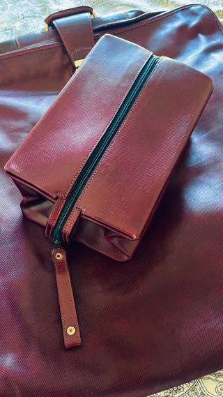 Neceser Bottega Veneta Cuero Rojo Vintage