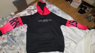 Sudadera Los Angeles XXL Negra y Roja para Hombre