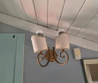 Applique 2 luci in ferro artigianale