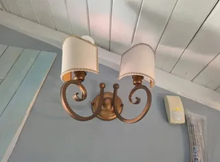 Applique 2 luci in ferro artigianale