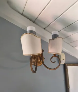 Applique 2 luci in ferro artigianale