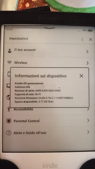 Kindle Amazon Bianco