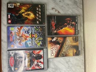 Lote PSP Slim 2004 + Caja Original + 5 Juegos/Peli