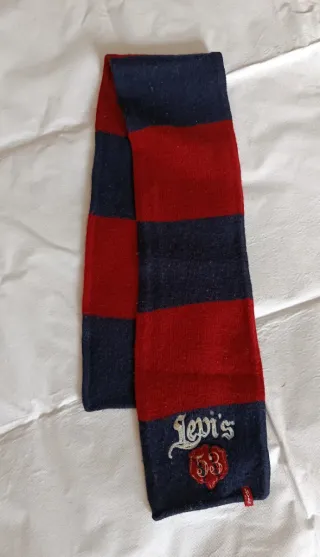 Bufanda Levi's niño rayas roja y azul