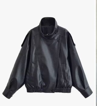 Chaqueta cuero ZARA oversize