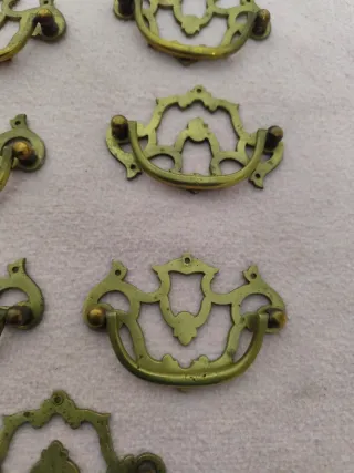 Tiradores latón antiguo (6 unidades)