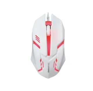 Mouse Gaming Bianco Rosso retroilluminato, cablato