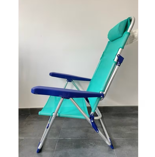 Confezione da 2 Sedie da Spiaggia Pieghevoli Reclinabili