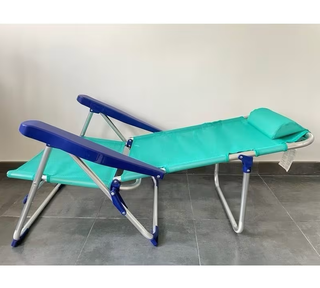 Confezione da 2 Sedie da Spiaggia Pieghevoli Reclinabili