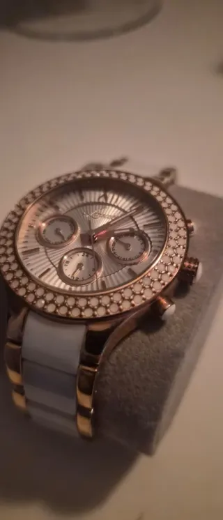 Reloj Lanscotte Multifunción Mujer Oro Blanco