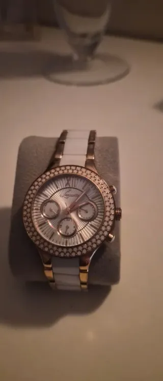 Reloj Lanscotte Multifunción Mujer Oro Blanco