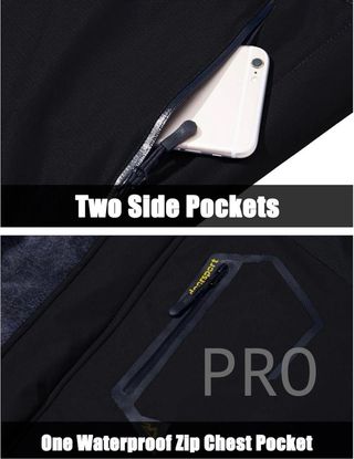 Chaqueta Impermeable Hombre Multibolsillos Talla M