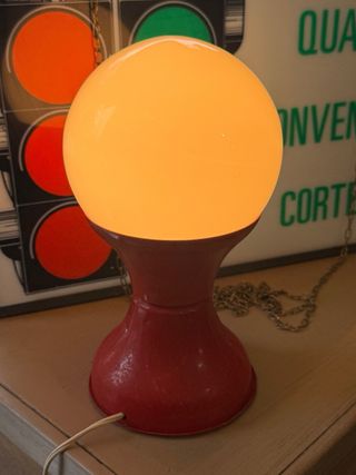 Lampada Space Age Vintage Metallo Rosso design