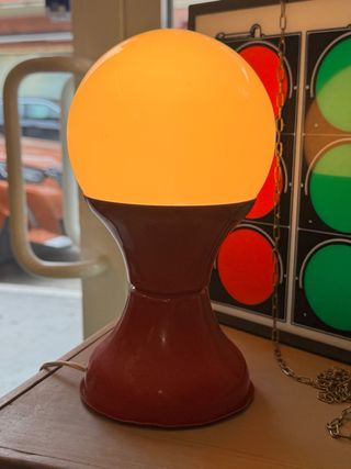 Lampada Space Age Vintage Metallo Rosso design