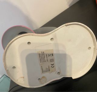 Lampada da tavolo rosa , vintage a forma di scarpa
