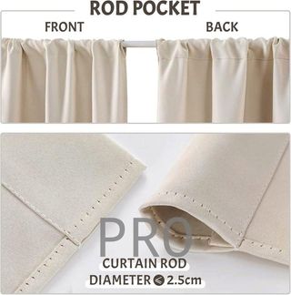 Cortinas Opacas Beige 2*140x225cm