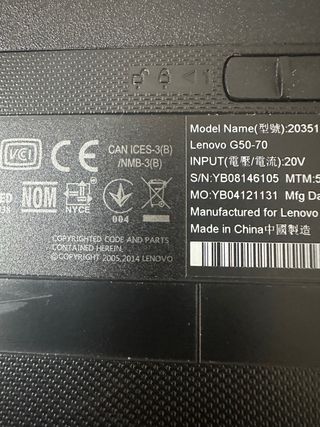 Lenovo G50-70 Portátil Negro