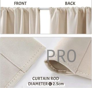 Cortinas Opacas MRTREES Beige pack 2x140x240cm