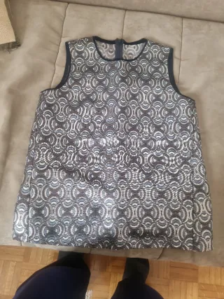 Camicetta senza maniche fantasia geometrica