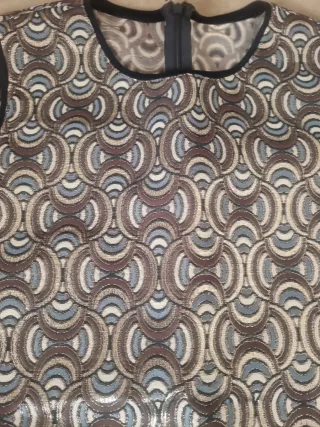 Camicetta senza maniche fantasia geometrica