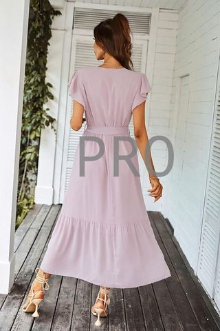 Vestido Bohemio de Verano con Cuello en V Talla M