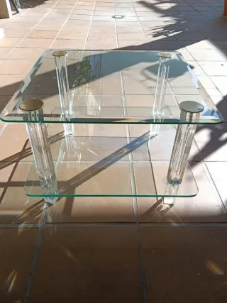 Mesa de centro cristal.