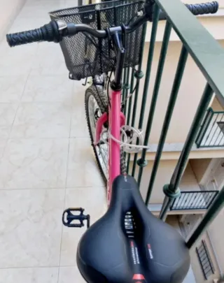 Bicicleta de adulto rosa