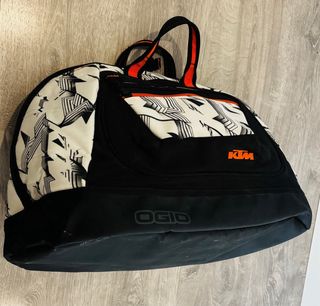 Bolso Porta Casco KTM Negro y Blanco