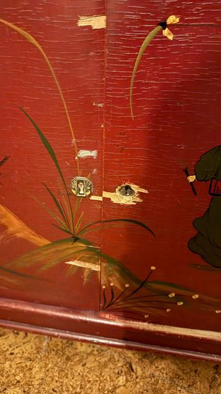 Escritorio antiguo con almacenaje