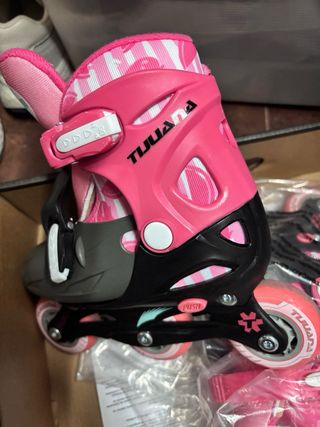 Patines rosas ajustables para niña
