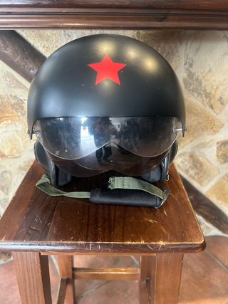 Casco Moto Piloto Rojo Estrella