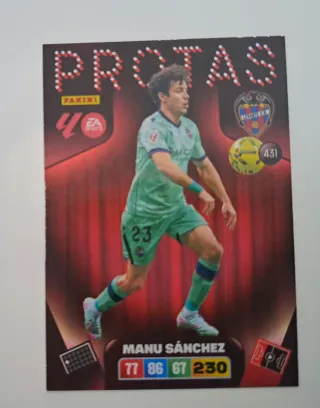 Protas Manu Sánchez. Adrenalyn 2025-26. Panini.