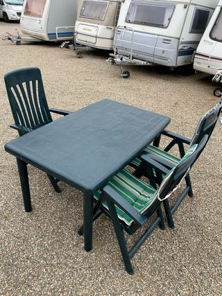 Mesa y 3 Sillas Exterior Multiposiciones