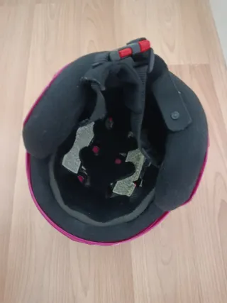 Casco de esquí rosa niña