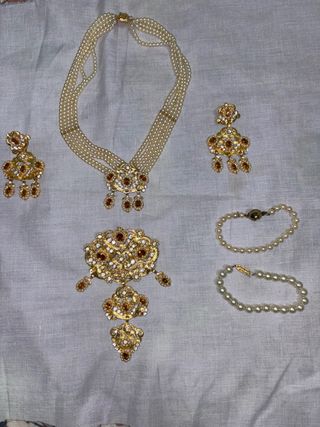 Aderezo fallero oro y perlas