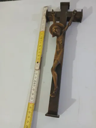 Antico Crocifisso ottone e metallo