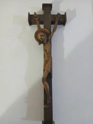 Antico Crocifisso ottone e metallo