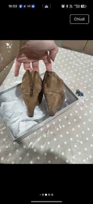 Liu Jo Stivaletti Camoscio Marrone Oro