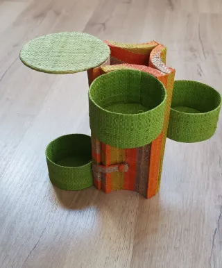 Porta joyas tejido rayas