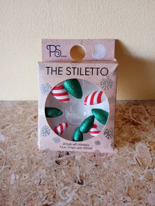 Uñas postizas navideñas (20 unidades)