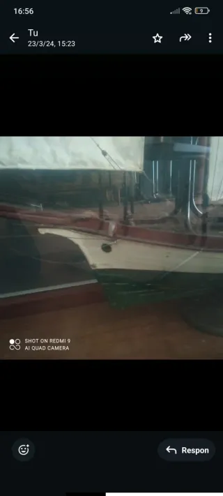 Maqueta de barco antiguo