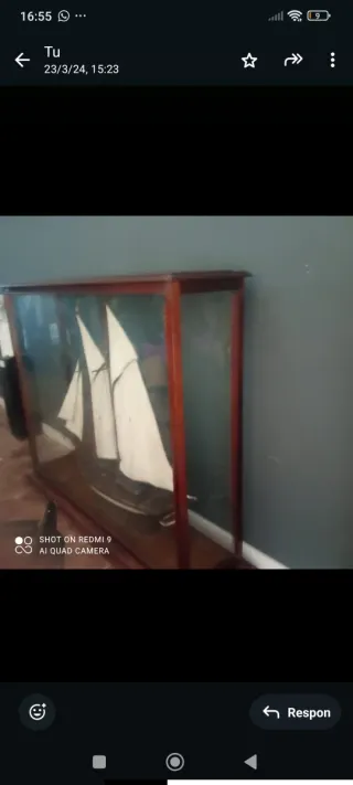 Maqueta de barco antiguo