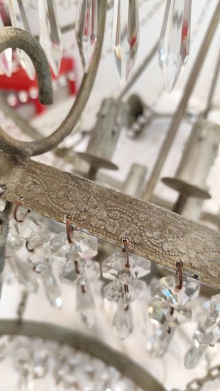 Lámpara de araña de cristal estilo Bridgerton