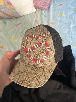 Gorra Gucci Serpiente Marrón y Roja