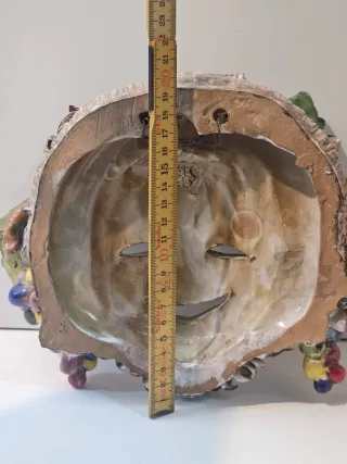 Máscara cerámica italiana Baco u otro dios